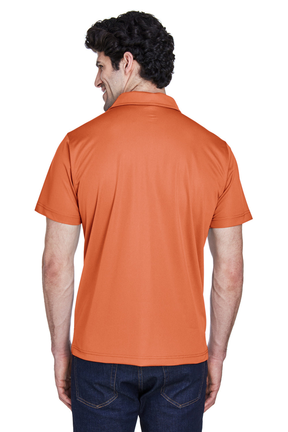 Team 365 TT21 Mens Command Performance Moisture Wicking Short Sleeve Polo Shirt Burnt Orange Back