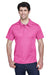 Team 365 TT21 Mens Command Performance Moisture Wicking Short Sleeve Polo Shirt Charity Pink Front