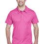Team 365 Mens Command Performance Moisture Wicking Short Sleeve Polo Shirt - Charity Pink