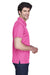 Team 365 TT21 Mens Command Performance Moisture Wicking Short Sleeve Polo Shirt Charity Pink Side