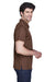 Team 365 TT21 Mens Command Performance Moisture Wicking Short Sleeve Polo Shirt Brown Side