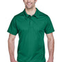 Team 365 Mens Command Performance Moisture Wicking Short Sleeve Polo Shirt - Forest Green