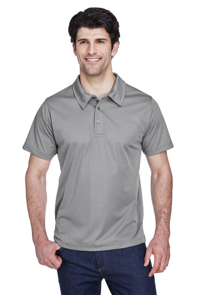 Team 365 TT21 Mens Command Performance Moisture Wicking Short Sleeve Polo Shirt Graphite Grey Front