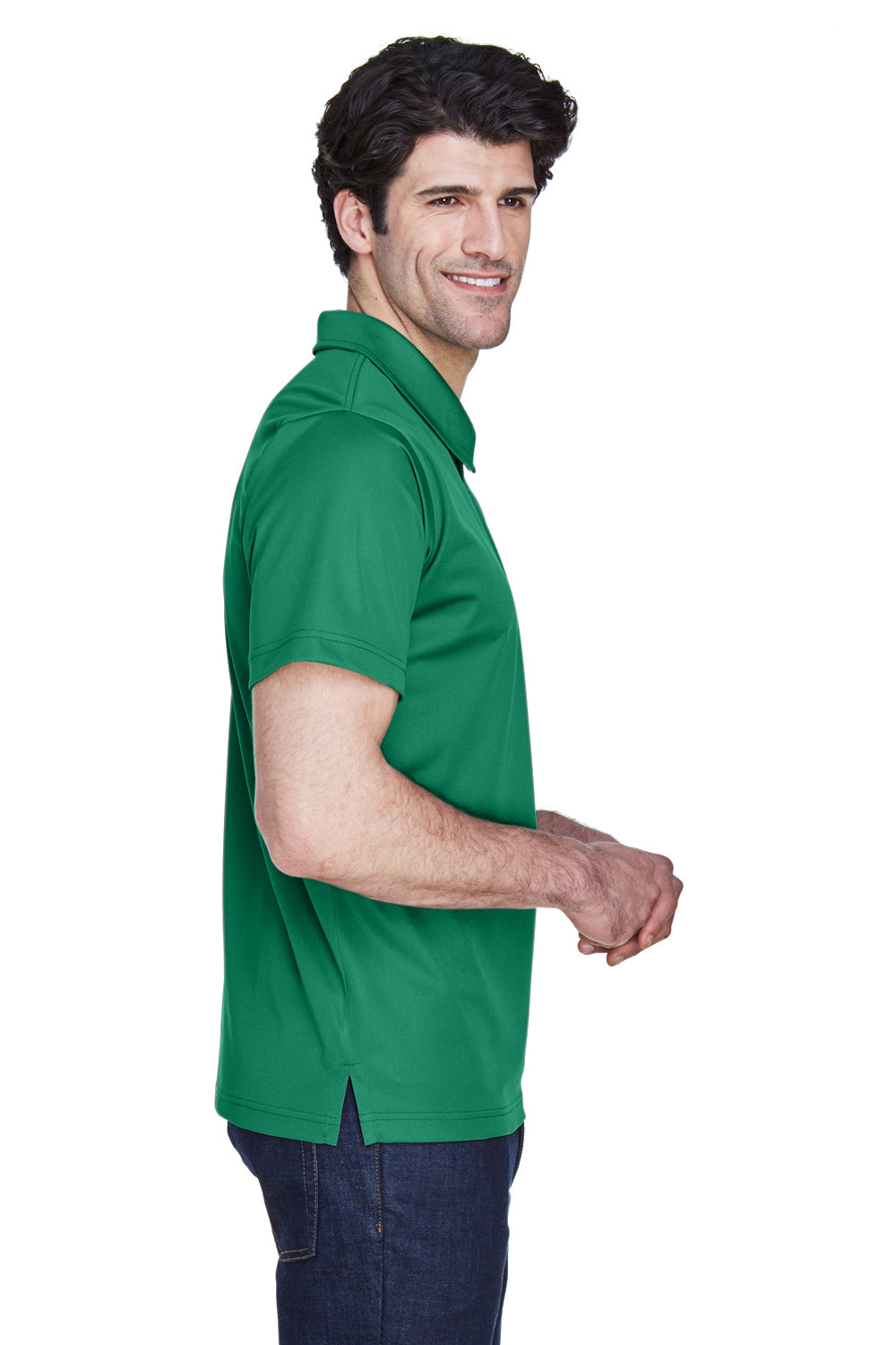 Team 365 TT21 Mens Command Performance Moisture Wicking Short Sleeve Polo Shirt Kelly Green Side