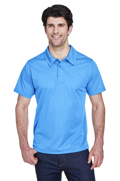 Team 365 TT21 Mens Command Performance Moisture Wicking Short Sleeve Polo Shirt Light Blue Front