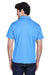 Team 365 TT21 Mens Command Performance Moisture Wicking Short Sleeve Polo Shirt Light Blue Back