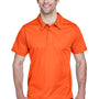 Team 365 Mens Command Performance Moisture Wicking Short Sleeve Polo Shirt - Orange