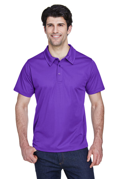 Team 365 TT21 Mens Command Performance Moisture Wicking Short Sleeve Polo Shirt Purple Front