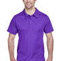 Team 365 Mens Command Performance Moisture Wicking Short Sleeve Polo Shirt - Purple