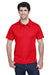 Team 365 TT21 Mens Command Performance Moisture Wicking Short Sleeve Polo Shirt Red Front