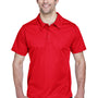 Team 365 Mens Command Performance Moisture Wicking Short Sleeve Polo Shirt - Red