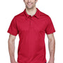 Team 365 Mens Command Performance Moisture Wicking Short Sleeve Polo Shirt - Scarlet Red