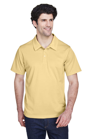 Team 365 TT21 Mens Command Performance Moisture Wicking Short Sleeve Polo Shirt Vegas Gold Front