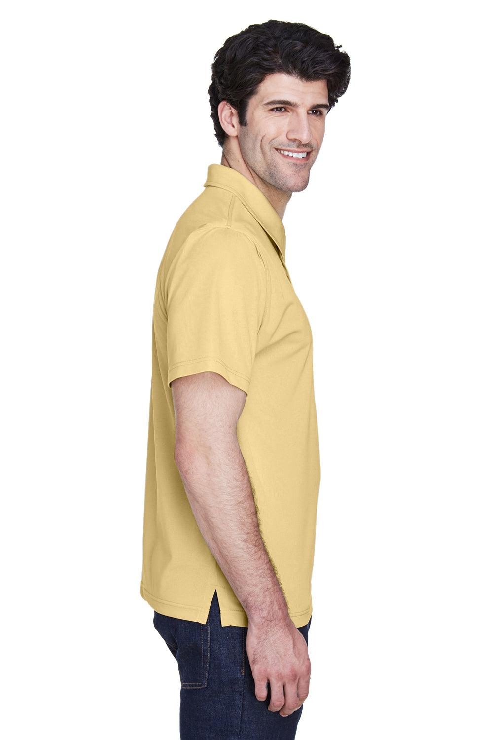 Team 365 TT21 Mens Command Performance Moisture Wicking Short Sleeve Polo Shirt Vegas Gold Side