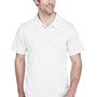Team 365 Mens Command Performance Moisture Wicking Short Sleeve Polo Shirt - White