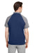 Team 365 TT21C Mens Command Colorblock Moisture Wicking Short Sleeve Polo Shirt Dark Navy Blue/Graphite Grey Back