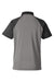 Team 365 TT21C Mens Command Colorblock Moisture Wicking Short Sleeve Polo Shirt Graphite Grey/Black Flat Back
