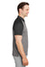 Team 365 TT21C Mens Command Colorblock Moisture Wicking Short Sleeve Polo Shirt Graphite Grey/Black Side