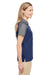 Team 365 TT21CW Womens Command Colorblock Moisture Wicking Short Sleeve Polo Shirt Dark Navy Blue/Graphite Grey Side