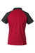 Team 365 TT21CW Womens Command Colorblock Moisture Wicking Short Sleeve Polo Shirt Red/Black Flat Back