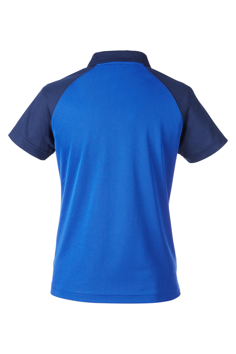Team 365 TT21CW Womens Command Colorblock Moisture Wicking Short Sleeve Polo Shirt Royal Blue/Dark Navy Blue Flat Back
