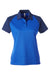 Team 365 TT21CW Womens Command Colorblock Moisture Wicking Short Sleeve Polo Shirt Royal Blue/Dark Navy Blue Flat Front