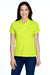 Team 365 TT21W Womens Command Performance Moisture Wicking Short Sleeve Polo Shirt Safety Yellow Front