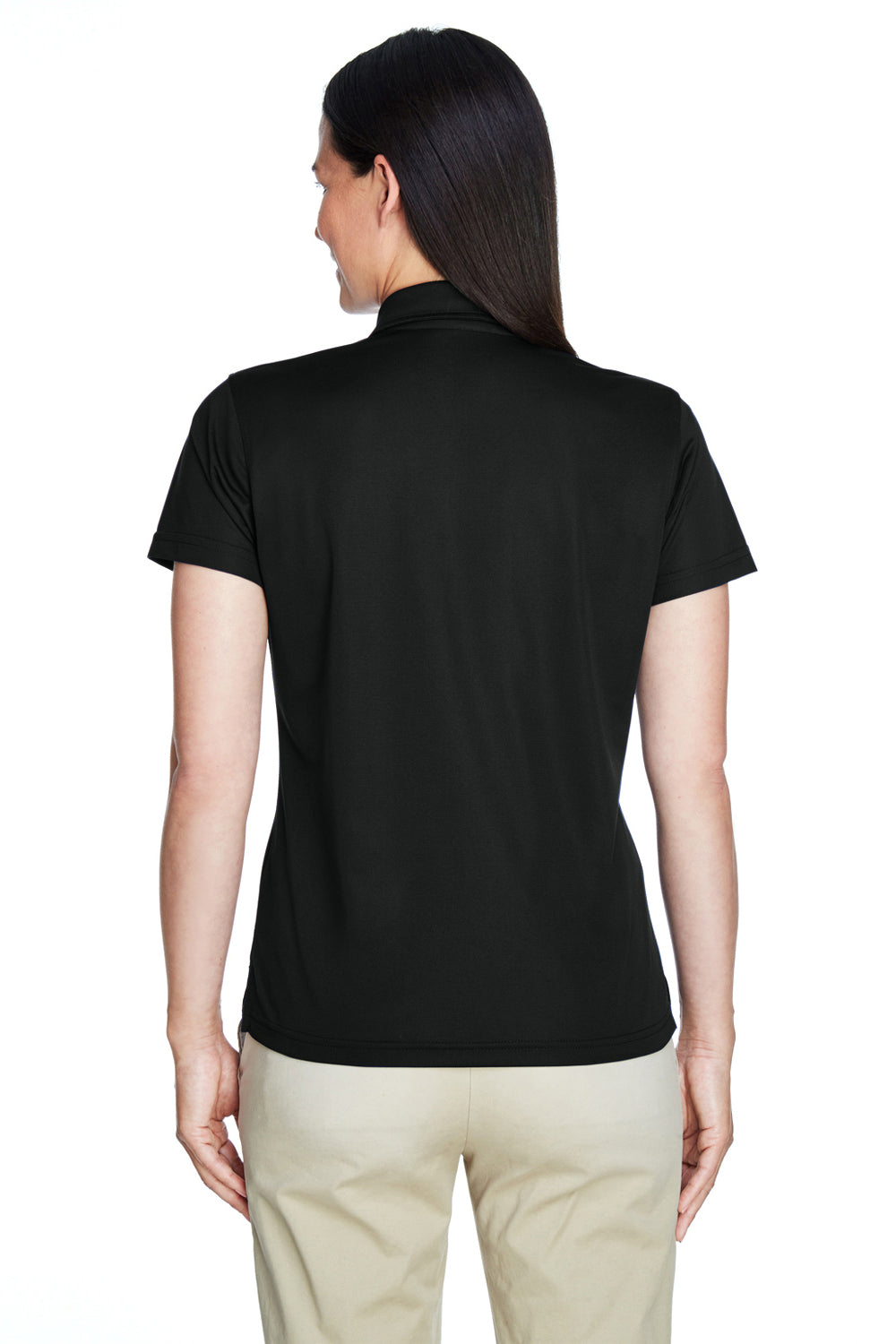 Team 365 TT21W Womens Command Performance Moisture Wicking Short Sleeve Polo Shirt Black Back