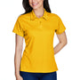 Team 365 Womens Command Performance Moisture Wicking Short Sleeve Polo Shirt - Athletic Gold