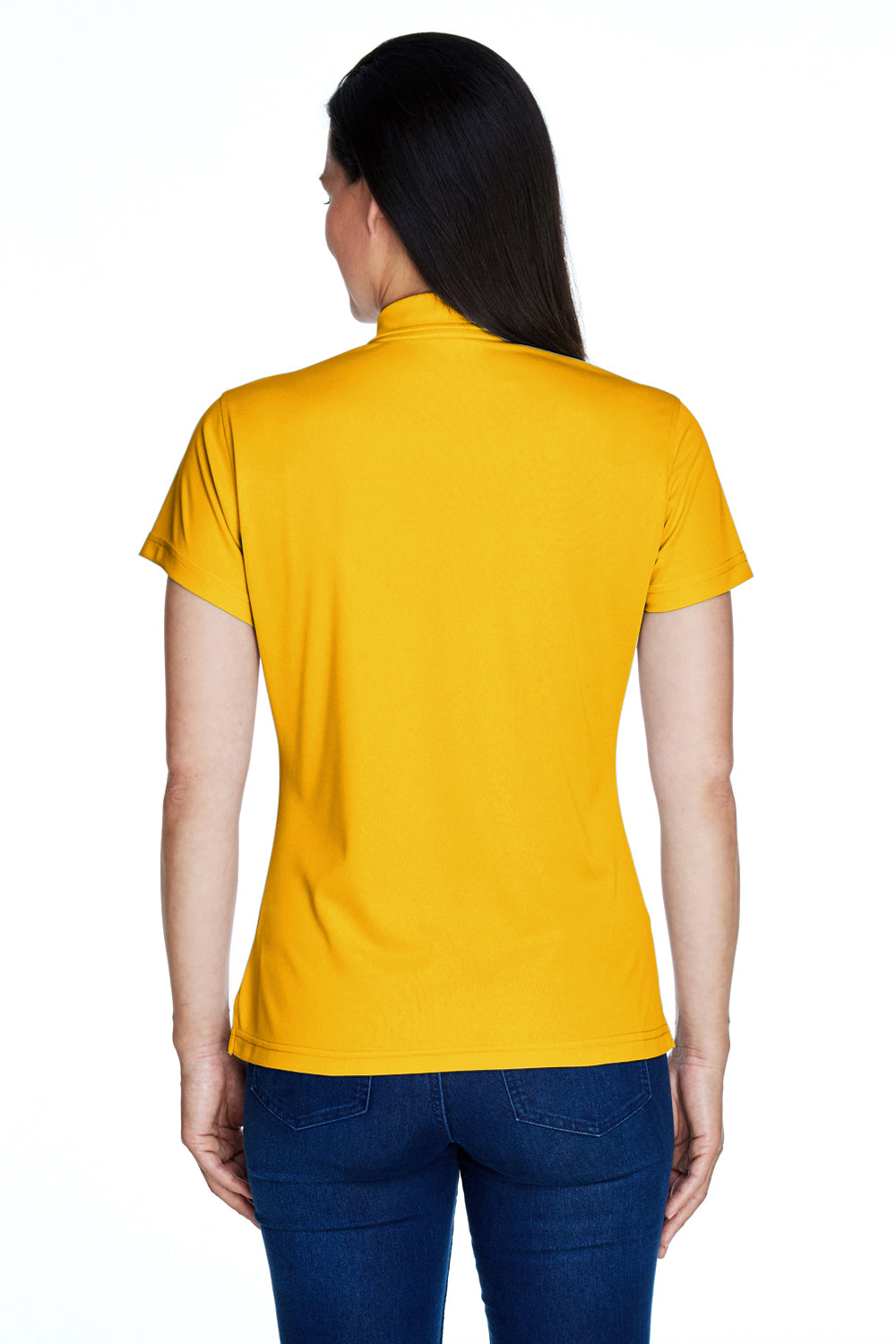 Team 365 TT21W Womens Command Performance Moisture Wicking Short Sleeve Polo Shirt Gold Back