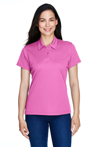Team 365 TT21W Womens Command Performance Moisture Wicking Short Sleeve Polo Shirt Charity Pink Front