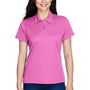Team 365 Womens Command Performance Moisture Wicking Short Sleeve Polo Shirt - Charity Pink