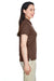Team 365 TT21W Womens Command Performance Moisture Wicking Short Sleeve Polo Shirt Brown Side