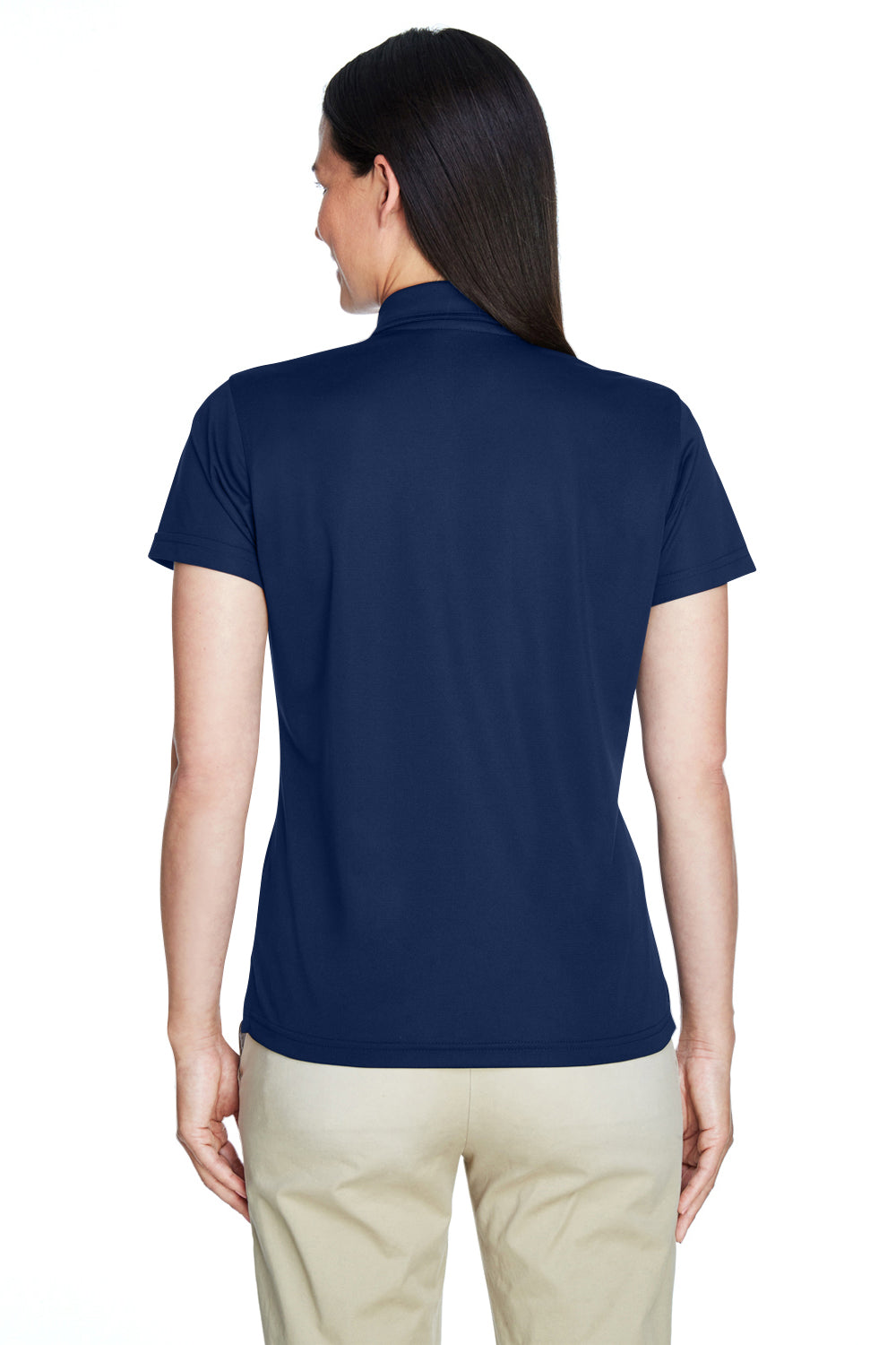 Team 365 TT21W Womens Command Performance Moisture Wicking Short Sleeve Polo Shirt Navy Blue Back