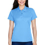 Team 365 Womens Command Performance Moisture Wicking Short Sleeve Polo Shirt - Light Blue