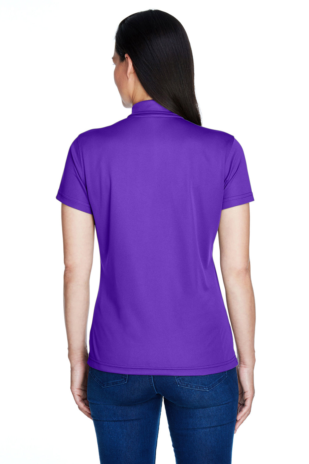 Team 365 TT21W Womens Command Performance Moisture Wicking Short Sleeve Polo Shirt Purple Back