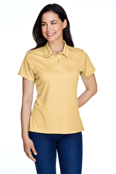 Team 365 TT21W Womens Command Performance Moisture Wicking Short Sleeve Polo Shirt Vegas Gold Front