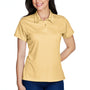 Team 365 Womens Command Performance Moisture Wicking Short Sleeve Polo Shirt - Vegas Gold