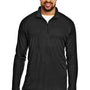 Team 365 Mens Zone Performance Moisture Wicking 1/4 Zip Sweatshirt - Black