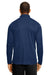 Team 365 TT31 Mens Zone Performance Moisture Wicking 1/4 Zip Sweatshirt Navy Blue Back