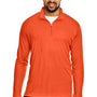 Team 365 Mens Zone Performance Moisture Wicking 1/4 Zip Sweatshirt - Orange