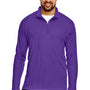 Team 365 Mens Zone Performance Moisture Wicking 1/4 Zip Sweatshirt - Purple