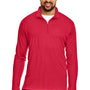 Team 365 Mens Zone Performance Moisture Wicking 1/4 Zip Sweatshirt - Red
