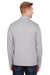 Team 365 TT31H Mens Zone Sonic Performance Moisture Wicking 1/4 Zip Sweatshirt Grey Back