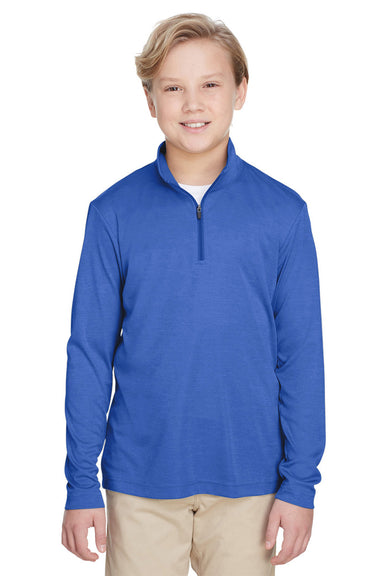 Team 365 TT31HY Youth Zone Sonic Performance Moisture Wicking 1/4 Zip Sweatshirt Royal Blue Front