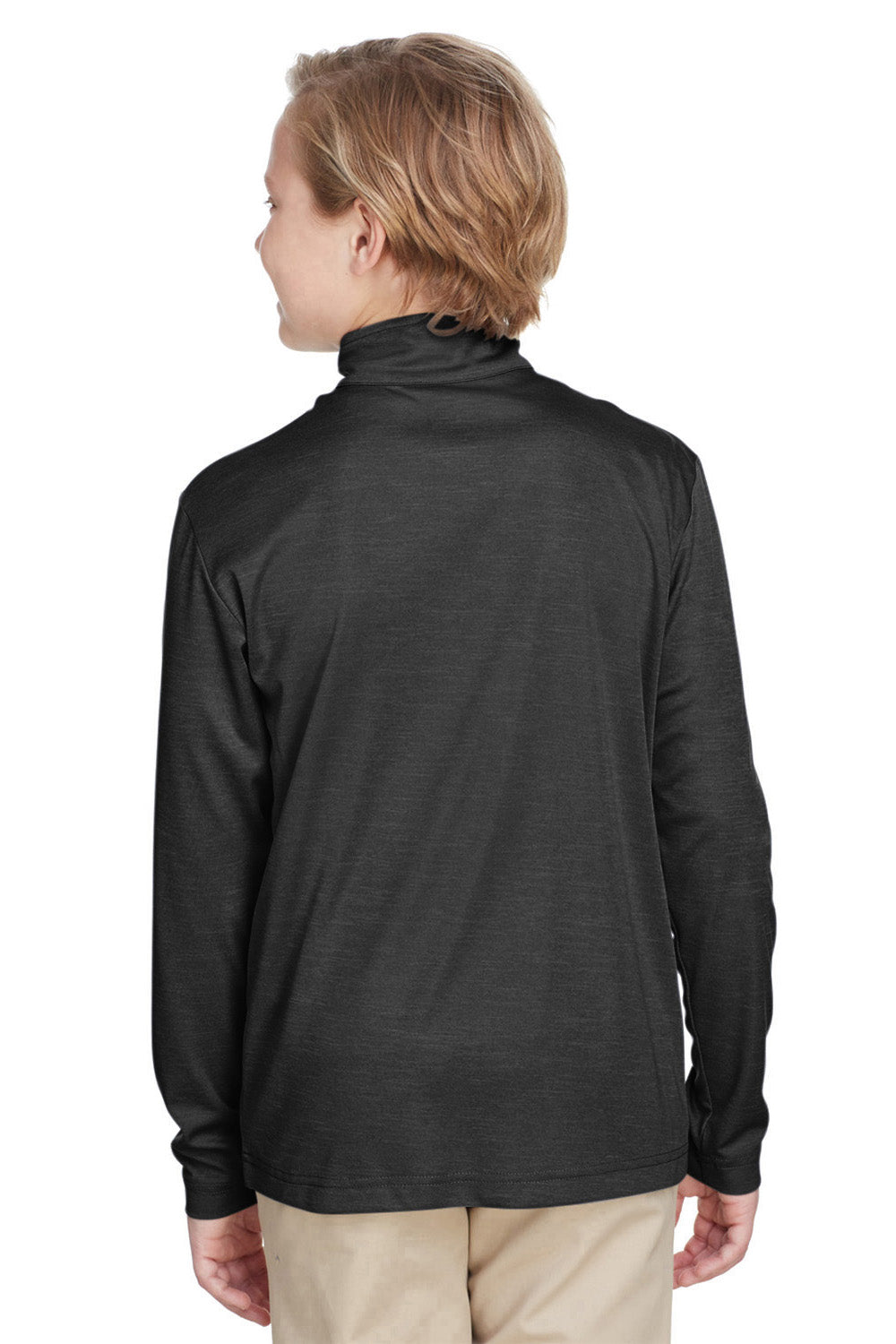 Team 365 TT31HY Youth Zone Sonic Performance Moisture Wicking 1/4 Zip Sweatshirt Black Back