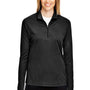 Team 365 Womens Zone Performance Moisture Wicking 1/4 Zip Sweatshirt - Black