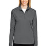 Team 365 Womens Zone Performance Moisture Wicking 1/4 Zip Sweatshirt - Graphite Grey