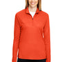 Team 365 Womens Zone Performance Moisture Wicking 1/4 Zip Sweatshirt - Orange