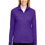 Team 365 Womens Zone Performance Moisture Wicking 1/4 Zip Sweatshirt - Purple